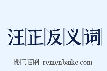 汪正反义词是什么意思的图片